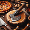 The Viking Pizza Cutter Axe Damascus