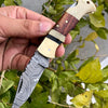 Handmade Damascus Steel Folding Pocket Knives