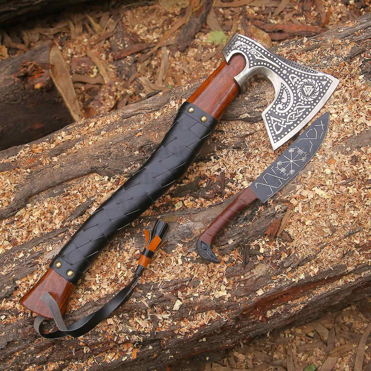 Viking Axe Set with Gift Knife – Outdoor & Collectible
