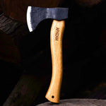 14‑Inch Hand‑Forged Gardening Axe with Leather Sheath