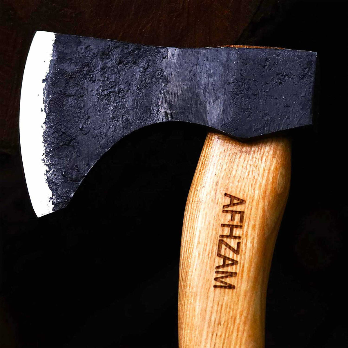 14‑Inch Hand‑Forged Gardening Axe with Leather Sheath