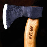 14‑Inch Hand‑Forged Gardening Axe with Leather Sheath