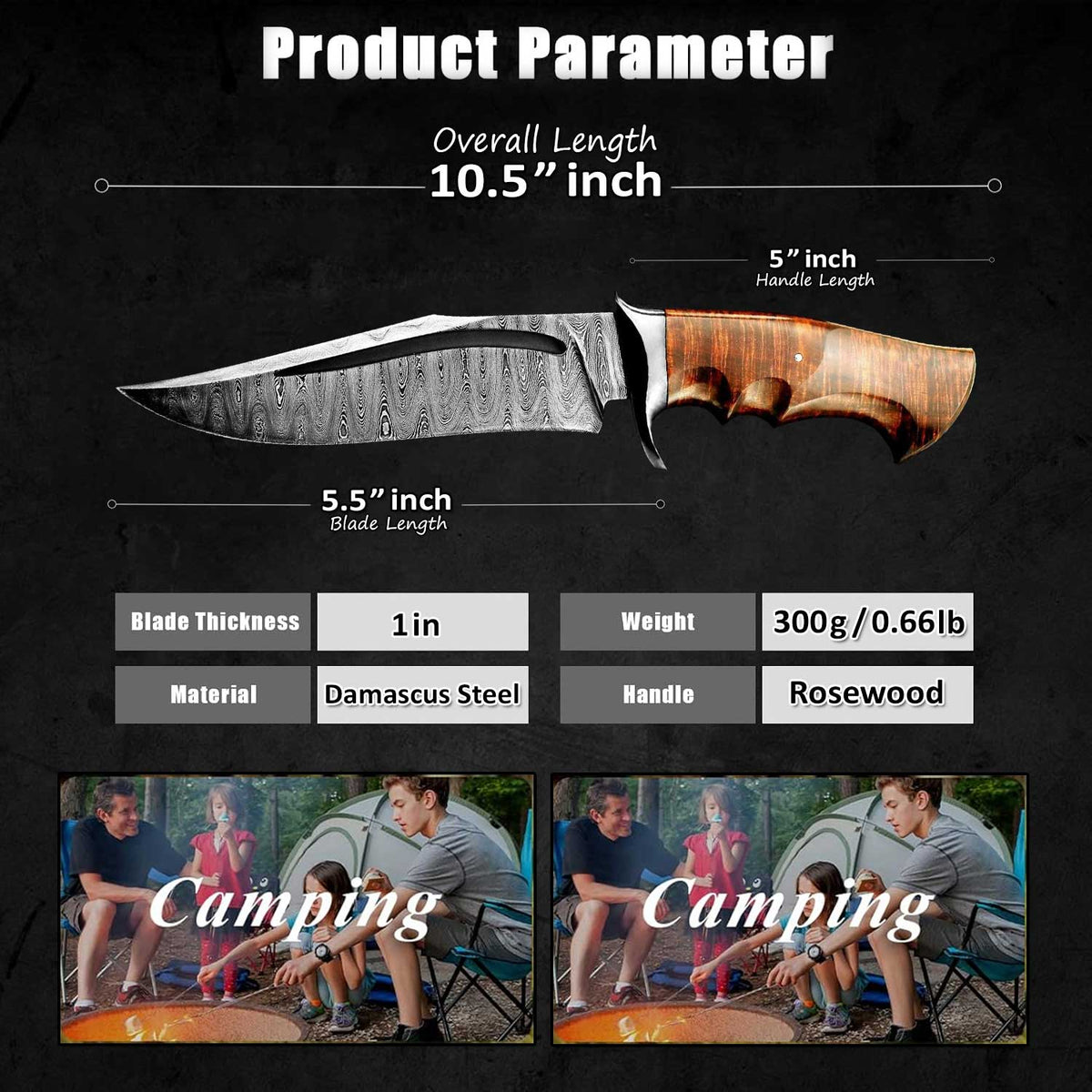 Handcrafted Damascus Steel Knife – Outdoor & Gift Ready