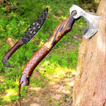 Handcrafted Viking Axe & Knife | Combo Gift Set