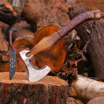 Handcrafted Viking Axe & Knife | Combo Gift Set