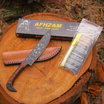 Viking Raven Knife | Hand-Forged Carbon Steel with Runes
