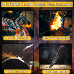 Viking Raven Knife | Hand-Forged Carbon Steel with Runes