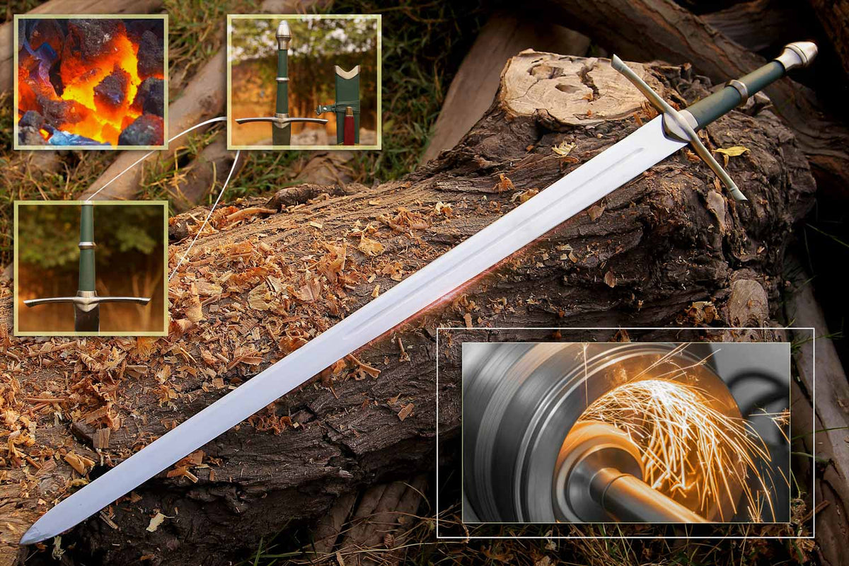 Viking Knight Sword with Scabbard – Handcrafted Collectible